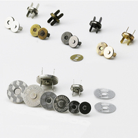 Fermoirs magnétiques carrés personnalisés 18 mm, boutons aimantés en terres rares pour sacs fins, boucle/verrou magnétique industriel