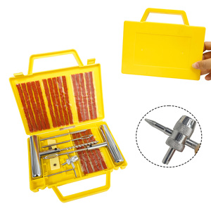 Kit de réparation de pneus de voiture 28 pièces, équipement de réparation de pneus de voiture, kit d'outils de réparation de pneus sans chambre à air, bande de réparation - Product Image 6