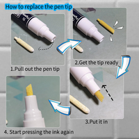 Marqueur de réparation Flysea, stylo de remplissage de coulis pour restaurer le coulis des carreaux, des murs, des sols et des salles de bain