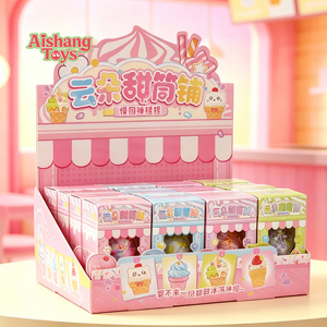 Squishies Kawaii Nuage Crème Glacée TPR Ultra Doux à Rebond Lent Jouet Sensoriel Anti-Stress pour Soulager l'Anxiété - Product Image 2