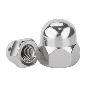 3/8 7/16 1/2 UNC Zoll poliertes Gewinde Edelstahl 304 DIN 1587 Sechskant-Kuppel mutter Eichel muttern - Product Image 4