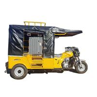 Vente chaude 3-Wheel 200cc Essence Tuk Tuk Tricycle Auto Rickshaw avec toit fermé pour les passagers de taxi