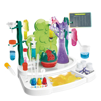 Kit de laboratoire de chimie professionnel junior, matériaux non toxiques et détaillés, apprentissage Montessori pratique, station de recherche robuste, coffret cadeau