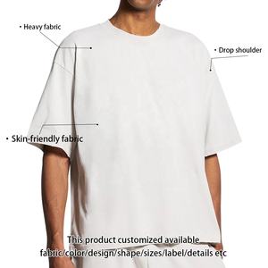 T-shirts courts Streetwear personnalisés Fournisseur de t-shirts imprimés à logo personnalisé, épaules tombantes et col rond - Product Image 4