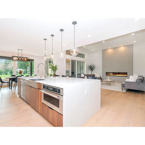 <span class=keywords><strong>Prodeco</strong></span>-manija dorada americana, madera de vidrio brillante, moderna, puerta Pa, cajón, armario de cocina - Product Image 6