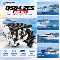 Moteur diesel in-bord 6 cylindres Mercury QSD4.2ES 320-DTS 320 CV homologué marine 3800 tr/min pour groupe motopropulseur de yacht de plaisance