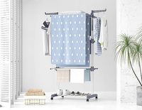 Séchoir à Linge Mobile 4 Niveaux, Étendoir Vertical Extensible Pliant pour Serviettes et Vêtements, Vente en Gros