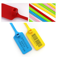 Étiquettes personnalisées pour emballages de produits jetables, boucles antivol en plastique, étiquettes de sécurité en plastique, boucles anti-effraction, scellés de verrouillage express