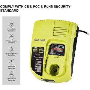 P117 18V One+ Pengisi Daya Baterai Cepat Dual Chemistry Kompatibel dengan Baterai Ryobi 12V-18V Ni-Cd Ni-Mh Li-ion P108 dengan 2 Port USB - Product Image 5