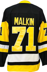 2026 lubang baru pria 87 Sidney crosb-y 71 Evgeni Malkin 66 Mario Lemieux 65 Erik karlansson dijahit Olahraga kaus hoki es - Product Image 6