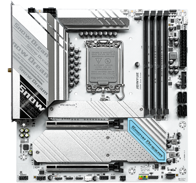 JGINYUE Z690 Motherboard LGA1700 Z690M Snow Dream New Desktop Mainboard Supports in Tel Core I3/i5/i7/i9 12th/13th/14th Gen