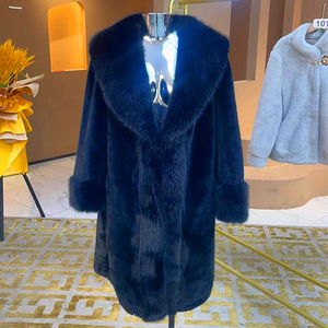 Nouveau <span class=keywords><strong>Manteau</strong></span> <span class=keywords><strong>Long</strong></span> en Peau de Mouton de Fourrure Tendance pour <span class=keywords><strong>Femme</strong></span>, Qualité Supérieure, <span class=keywords><strong>Grande</strong></span> <span class=keywords><strong>Taille</strong></span>, Chaud <span class=keywords><strong>Hiver</strong></span>, Fabricant de Manteaux à Tempérament - Product Image 4