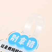 Créez votre propre étiquette à bagages en acrylique personnalisée avec un motif de dessin animé Kpop, faible quantité minimale de commande