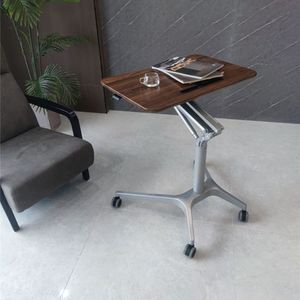 滚动移动站立式办公桌侧电脑桌家庭办公室可调立式工作台活动办公桌高度调节 - Product Image 3