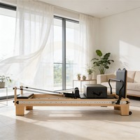 Modulares Design Holz-Pilates-Gerät mit Vollausstattung Fortschrittliche Fertigungstechnologie Ahorn-Pilates-Reformer für Mehr Trainingspositionen