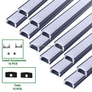 1707bw12p bán buôn bề mặt PC khuếch tán màu bạc ép đùn <span class=keywords><strong>LED</strong></span> Nhôm hồ sơ cho <span class=keywords><strong>LED</strong></span> tuyến tính ánh sáng nhà ở trang trí - Product Image 1
