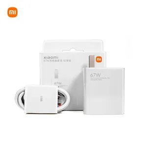 Original Xiaomi 67W Charger Set White with charging cable Type-C Cable and USB Charger for iphone