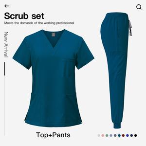 2024 Bestex hommes Scrubs uniformes ensembles Polyester Spandex Medic personnalisé infirmière gris Scrubs uniformes haut hommes Scrubs uniformes ensembles - Product Image 6