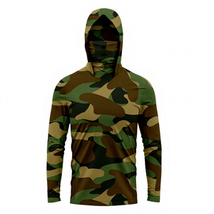 Vêtements de pêche pour hommes avec logo personnalisé, respirants, à manches longues, à séchage rapide, protection UV UPF 50, chemise de pêche en polyester durable - Product Image 1