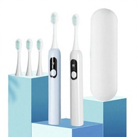 Sikat Gigi Elektrik Sonic Pintar LULA Ipx7 Travel Portable Rechargeable dengan Bulu Sikat Dupont, Layar LED, untuk Dewasa
