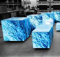 Schermo LED a Cubo 32x32x32 cm da Pavimento per Interni P2.5 Pannello Pubblicitario Grafico in Alluminio Risoluzione 4K
