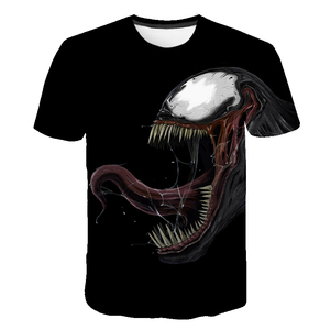 T-shirt pour homme <span class=keywords><strong>Venom</strong></span> Marvel <span class=keywords><strong>Carnage</strong></span> Gothique Anime, durable, grande taille, imprimé en 3D, noir et blanc, rayé, manches courtes - Product Image 4
