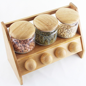 Estante de Bambú 2 en 1 para Especias y Recipientes, Directo de Fábrica, Organizador de Almacenamiento para Cocina - Product Image 3