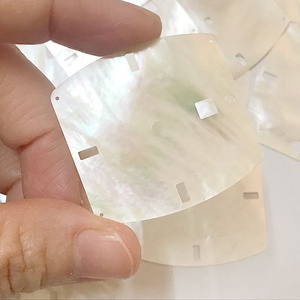 Natuurlijke witte parelmoer wijzerplaten rechthoekige MOP schelp wijzerplaten horloge wijzerplaat onderdelen voor horloge maken groothandel - Product Image 1