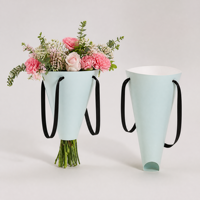 Sacs en papier personnalisés pour bouquets de fleurs, emballage cadeau, fleurs séchées