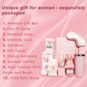 Custom logo Promotional Cute pink Series Big <b>Cup</b> Straw Brush Eye Mask Bathing Set for New Year Christmas Festival Wedding Gifts - Product Image 6