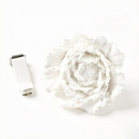 Diffuseur d'huiles essentielles en céramique parfumée en forme de fleur de pivoine blanche, vente en gros d'usine, pour diffuseur d'air de voiture