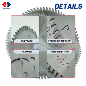 Lame de <span class=keywords><strong>scie</strong></span> à panneaux électroniques Donglai OEM industrielle, soudée au laser, 400*4.4/3.2*72, à pointe en carbure de tungstène TCT, pour le travail du bois - Product Image 4