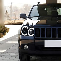 Ensemble de phares LED KGKB pour Jeep Grand Cherokee WK 2005-2007, lentille de projecteur améliorée, feux de jour DRL, clignotants, Plug & Play