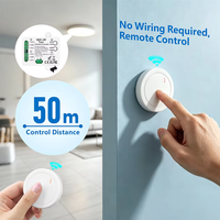 Interrupteur intelligent WiFi RF Tuya pour moteur et éclairage, 110V-250V 10A, 2 canaux, portée 50m, compatible Alexa Google Home pour système de maison intelligente