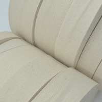 Personnalisé 100% Coton Bias Ceinture Rouleaux Sac Sergé Épais Tissé Ruban Coton Sangle Sangle Cadeau Rubans