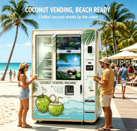 Distributeur automatique intelligent de noix de coco fraîches, ouverture automatique, 24h/24, sans personnel, libre-service, haute rentabilité, prix usine