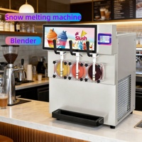 Machine à slush électrique professionnelle à 3 bacs, pour granita et slushie, avec affichage numérique