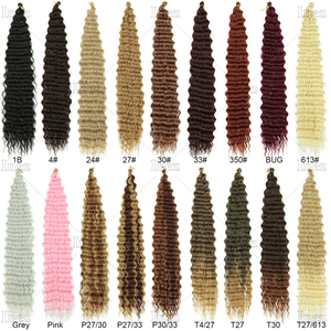 Capelli Sintetici Ondulati Profondi da 30 Pollici, Estensioni per Trecce Yaki Ombre, Fibra Resistente alle Alte Temperature per Donne - Product Image 5