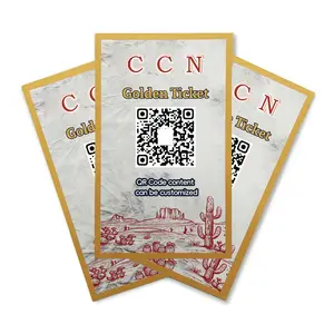 Cartes personnalisées instantanées d'impression de billets de loterie à code QR à gratter