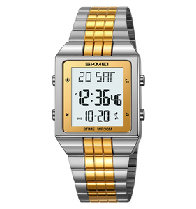 Fournisseurs de premier plan <span class=keywords><strong>SKMEI</strong></span> 2335 Fabricant de montres numériques en métal doré <span class=keywords><strong>Chrono</strong></span> Montres de sport étanches en acier inoxydable pour hommes - Product Image 2