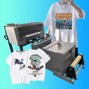 Dual Head Epson Xp600/I3200/I1600 Dtf Printerset 60 Cm Transfer A2 Inkjet Printers Dtf Tshirt Drukmachine Met Shaker