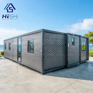 บ้านคอนเทนเนอร์สมัยใหม่ HESHI ทรงสี่เหลี่ยมผืนผ้า โครงสร้างเหล็กสำเร็จรูป สำหรับใช้งานกลางแจ้ง - Product Image 1