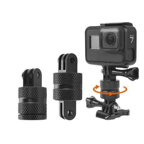 360 Degree Swivel Rotating Aluminium Tripod Mount for GoPro Hero 10 9 8 7 6 5 4 DJI 4K Sjcam Eken H9 Go Pro Insta360 Accessories