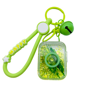 En gros, Porte-clés pendentif pour sac à dos et cartable, avec figurine astronaute de dessin animé et bouteille de sable mouvant, petit cadeau pour enfants - Product Image 5
