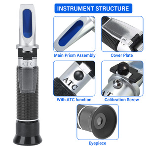 Portable Auto Brix 0 ~ 32% <span class=keywords><strong>Alcool</strong></span> et 0 ~ 26% Réfractomètre de compteur de sucre de vin de jus de fruits pour les tests de vin de fruits - Product Image 6