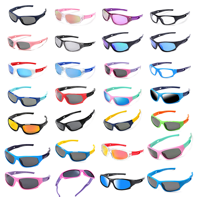 Silicone Unbreakable Polarized UV400 Multi-color Sports Designer Sunglasses for Kids