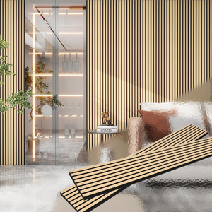 Giao hàng tận nhà, giao hàng trong 2 ngày, tấm hấp thụ âm thanh chất lượng cao, tấm trần âm học, tấm ốp tường gỗ thanh. - Product Image 6