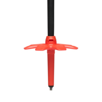 Bâtons de ski HONOR en fibre de carbone ultra-légère, tige de 14 mm, sangle de poignet réglable, longueur 145 cm, panier à poudre grand format durable pour