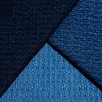 Tissu denim jacquard sergé teint en fil à texture nid d'abeille, tissé à points en relief, non extensible, pour vestes et sacs en jean tendance pour garçons