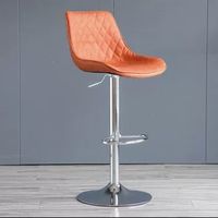 Tabouret de bar personnalisé en cuir PU de haute qualité avec accoudoirs, design moderne pour salle à manger et salle de sport, chaise de comptoir pour îlot de cuisine